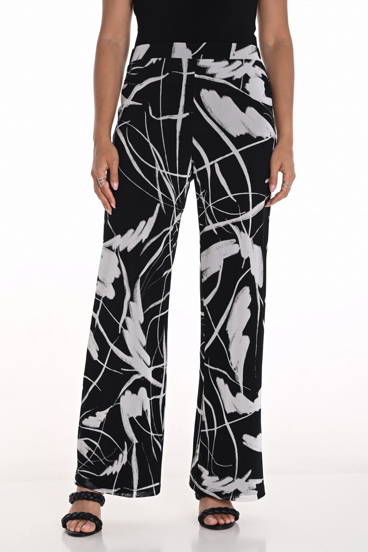 251346 Modern Art Straight Leg Flat Band Pant