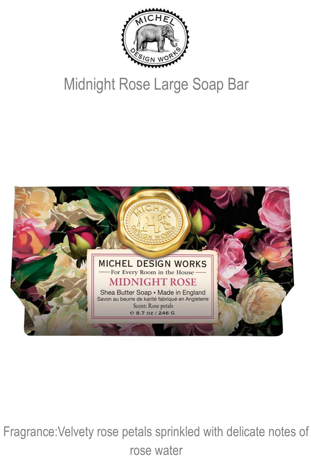 802440 MDW Midnight Rose Large Soap Bar