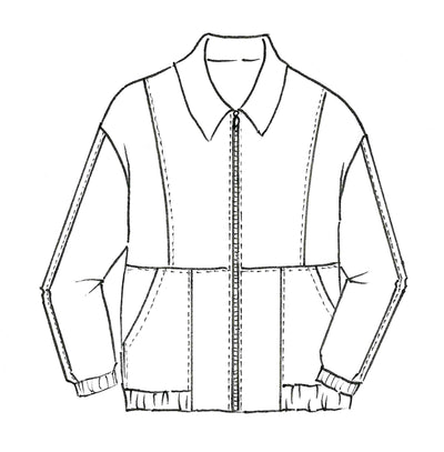 8757 Washer Linen Cropped Jacket