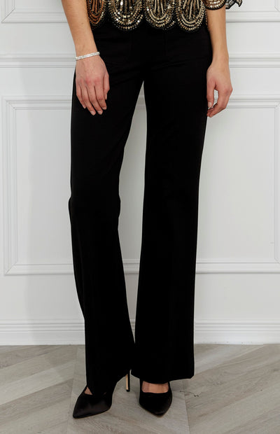 038 Lined Straight Leg Euro-Knit Slouch Pants