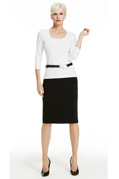 1006 Slim Fit 3/4 Sleeve U Shape Scoop Neck