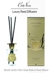 GMDL15003 BLOND VANILLA 150ml Glass Bottle & Reed Diffuser
