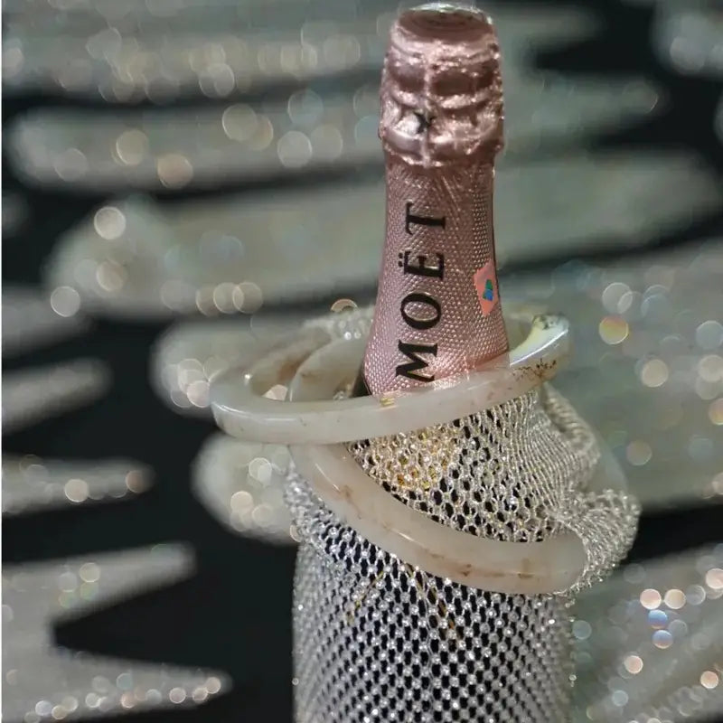 D0001 Diamante Champagne Carry Bag