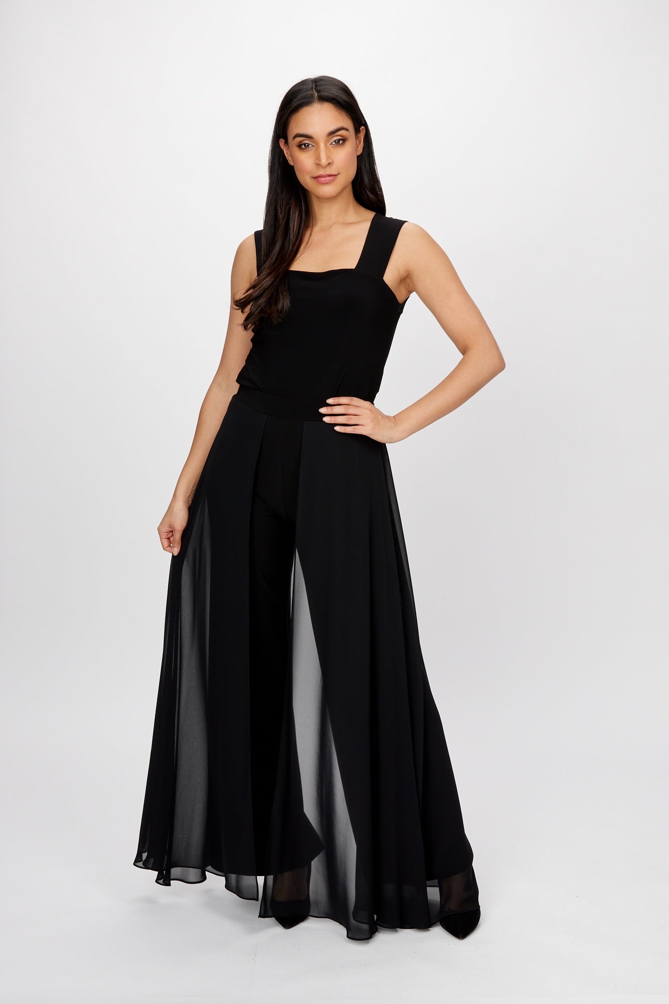 198256 Chiffon Overlay Trouser