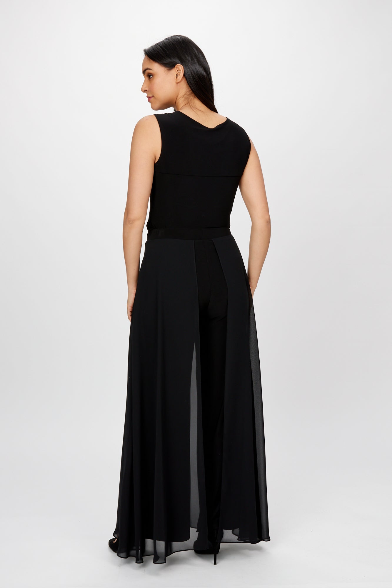 198256 Chiffon Overlay Trouser