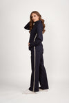 2080 Side Stripe Zip-up Rayon Ponti Leisure Jacket