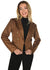 234505 Stretch Sued Fitted Button Jacket