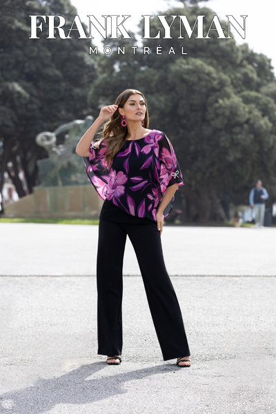 Print Chiffon Over-Layer Top