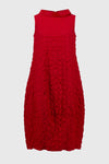 241204S25 Seersucker Mandarin Collar Cocoon Dress