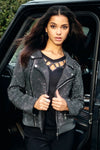 243444U  Diamante Biker Jacket