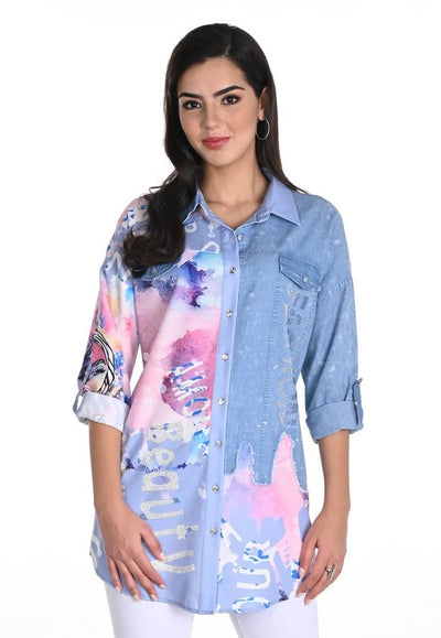 243528U  Pink/Blue Urban Chic Shirt