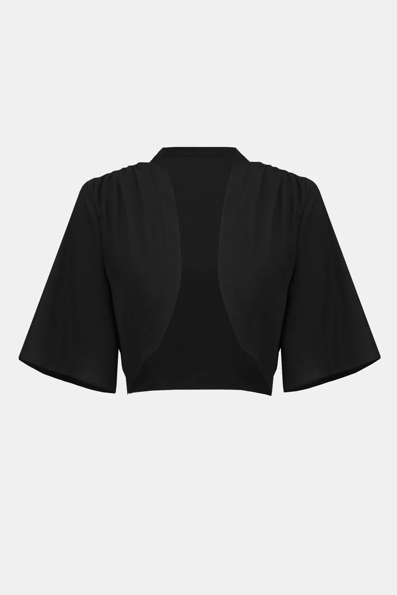 243798S25 Chiffon Bolero Cardigan