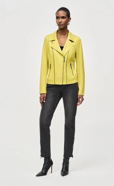 243905 Foiled Knit Moto Jacket