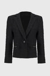 244203 Sequin Bouclé Blazer with Chain Trim Detail