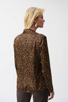 244253 Luster Satin Cheetah Blouse