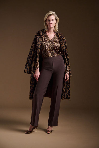 244253 Luster Satin Cheetah Blouse