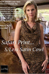 244258 Luster Satin Sleevless Cheetah Top