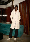 244929 Long Faux Fur Shawl Cardigan Coat