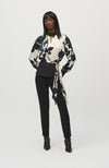 244942 Satin and Georgette Floral Print Top