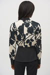 244942 Satin and Georgette Floral Print Top