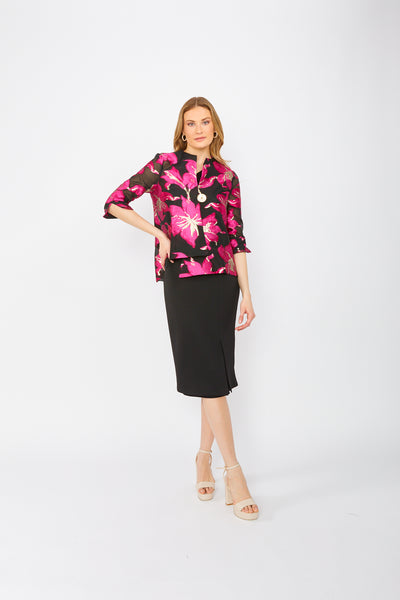 249247 Magnolia Satin Organza Evening Jacket