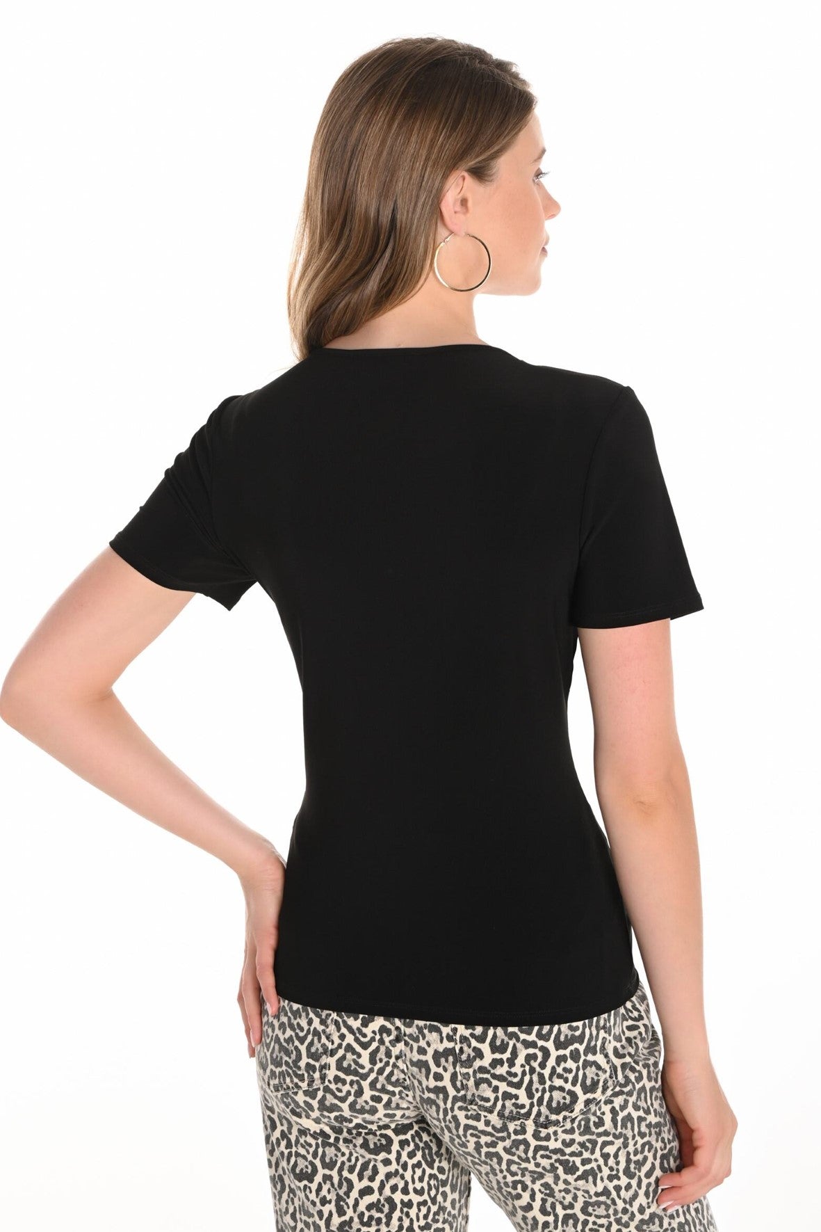 251004 Buckle V-Neck Evening Top