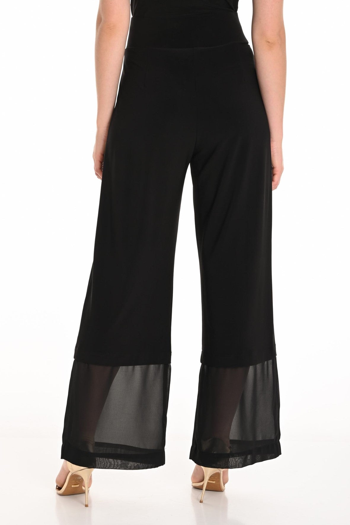 251048 Flat Basque Chiffon Hem Evening Pant