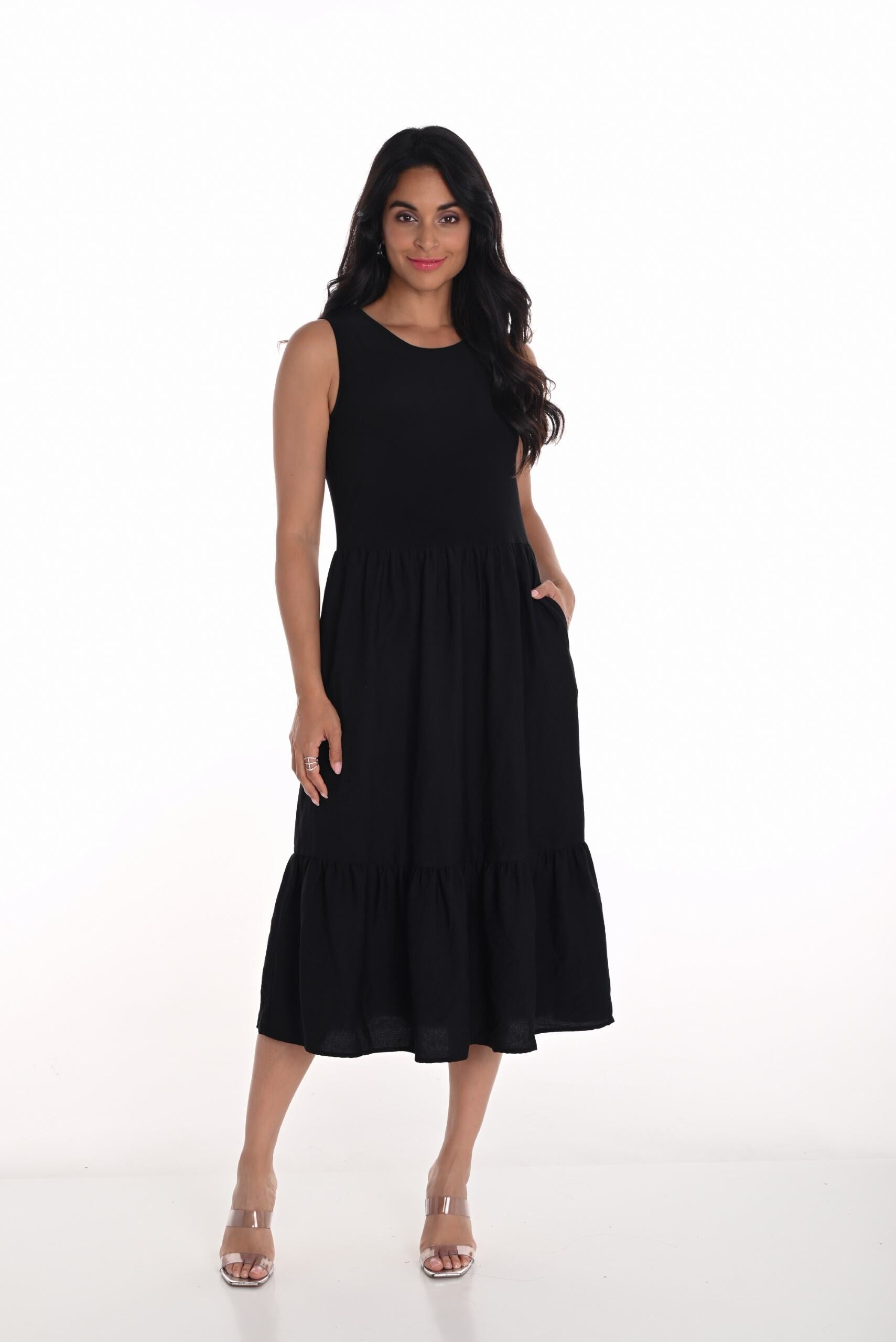 251110 Bow Bodice Layered Gather Dress