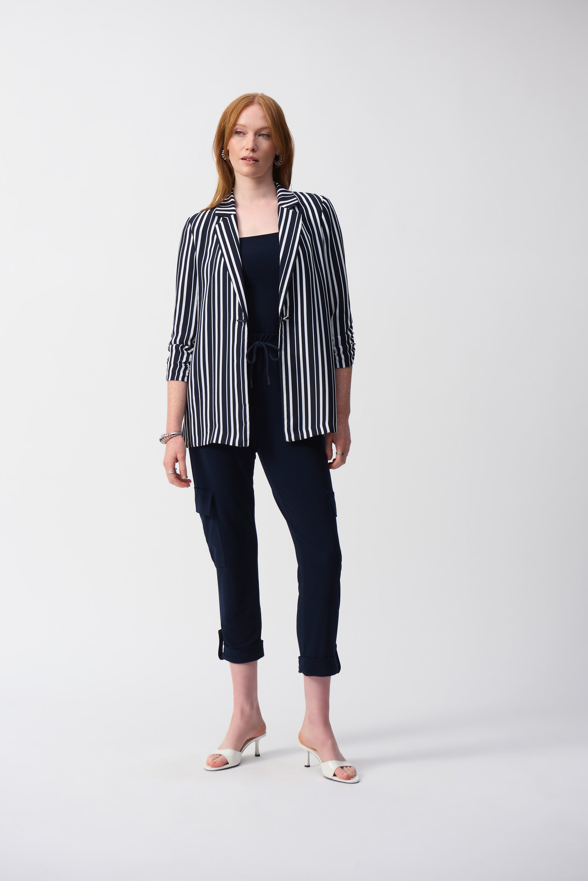 251113 Euro Knit Slim Leg Ankle Length Cargo Pant