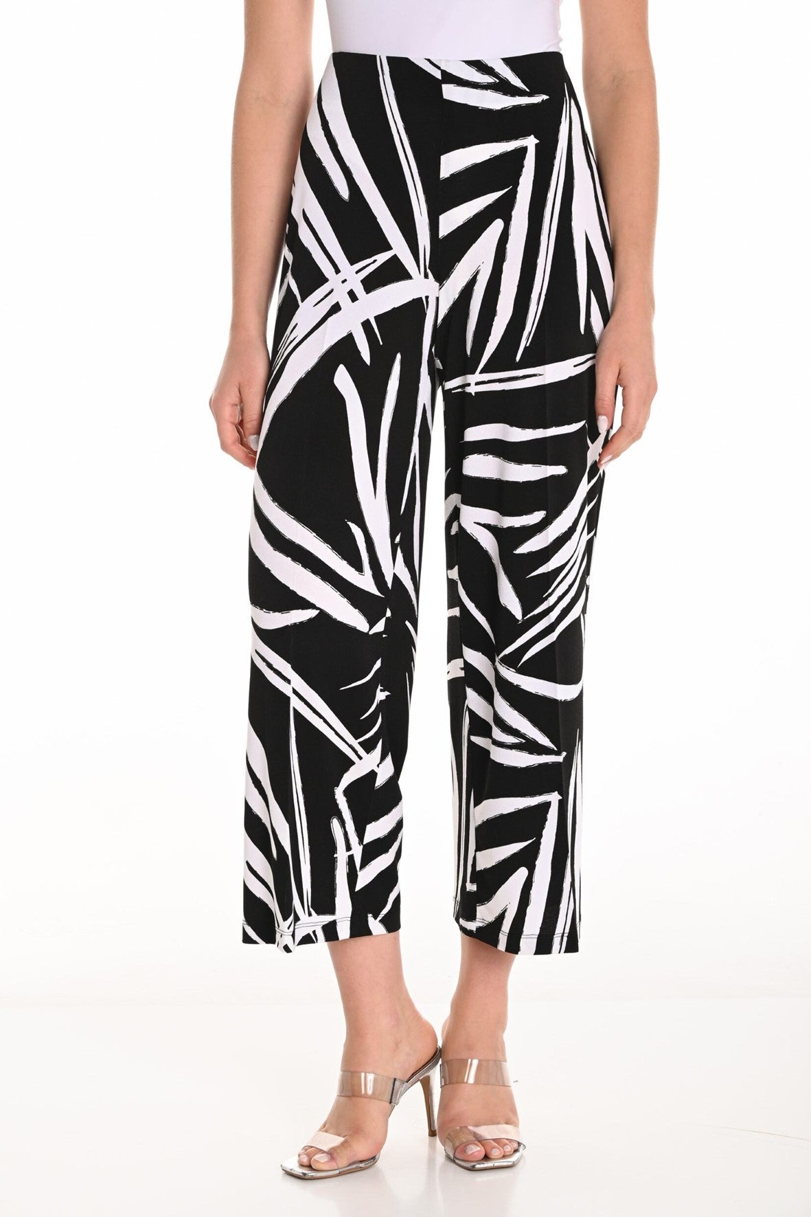 251128 Bamboo Print Crop Wide Leg Pant
