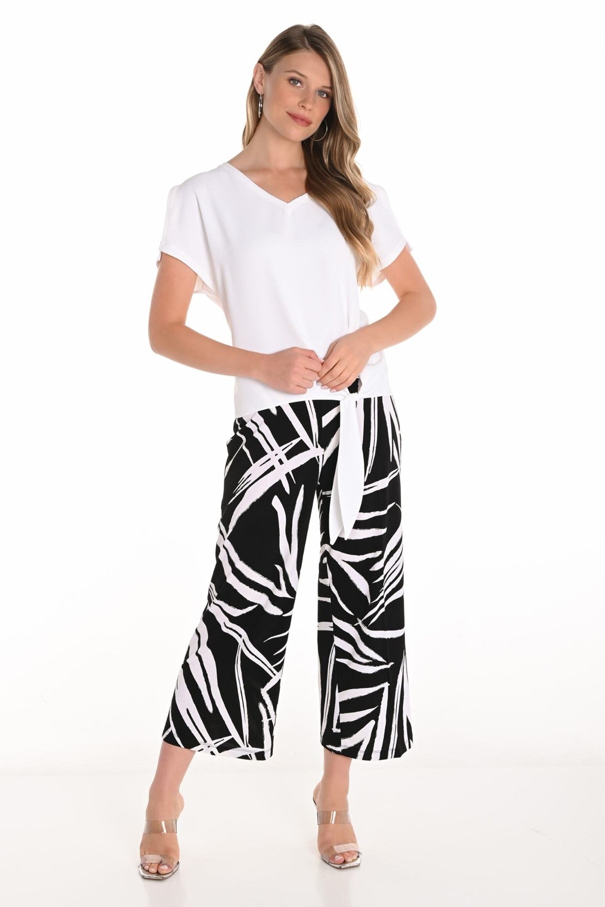 251128 Bamboo Print Crop Wide Leg Pant