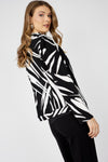 251129 Zip Front Bold Print Panel Jacket