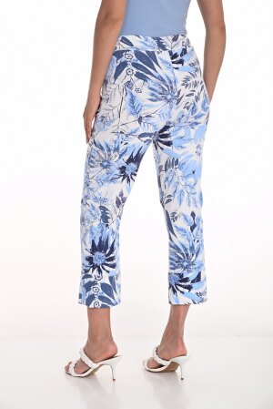 251244 Flat Band Floral Print Cuff Pant