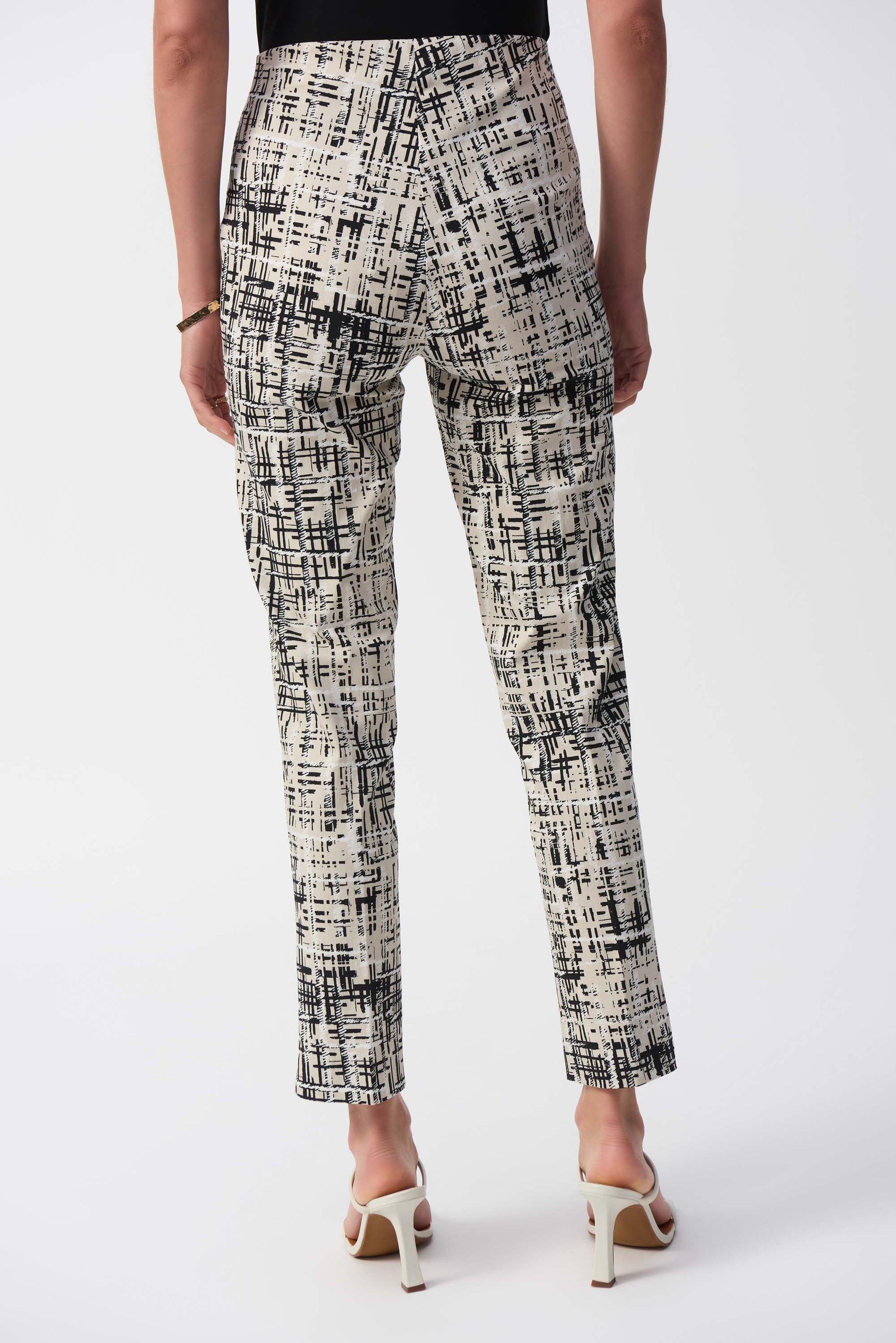 251259 Abstract Print Slim Leg Pants - Darling