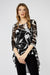 251344 Scoop Hem Print Mesh Tunic Top