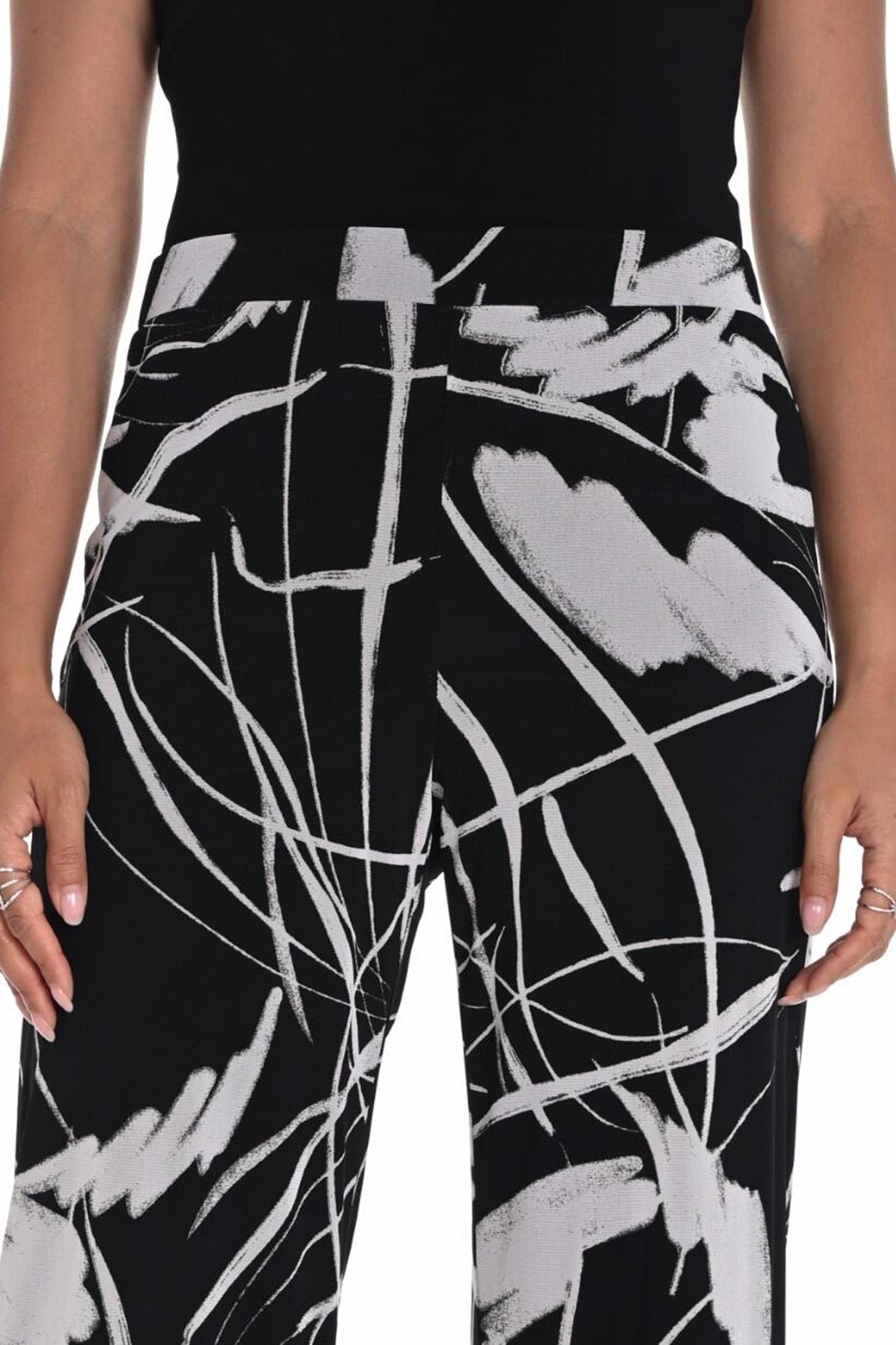 251346 Modern Art Straight Leg Flat Band Pant