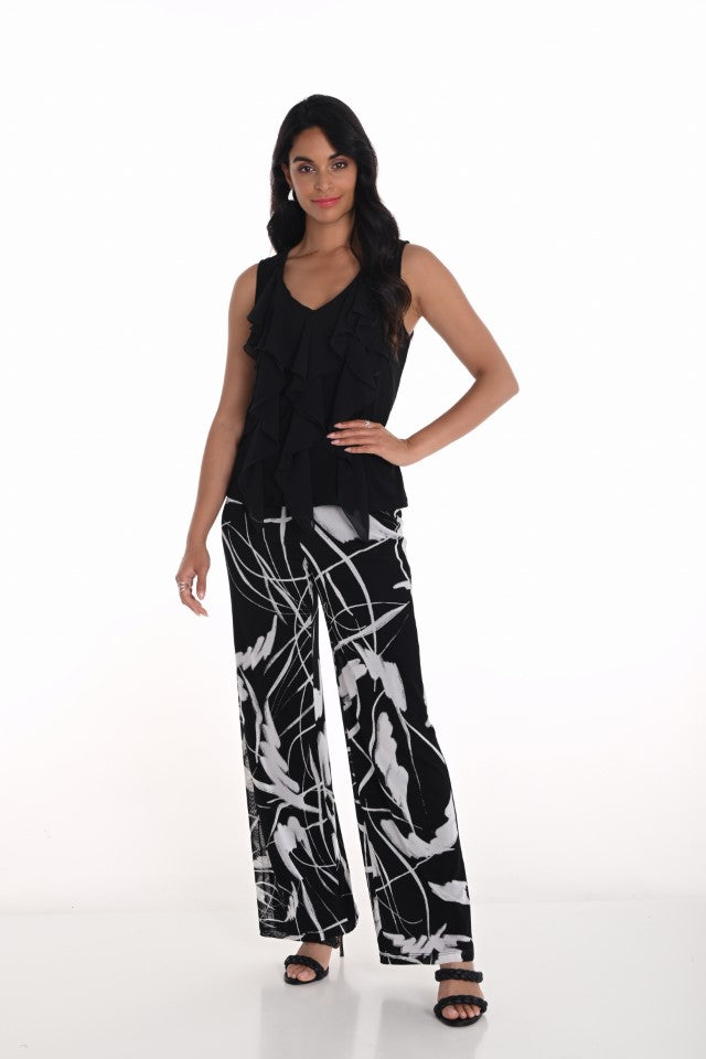 251346 Modern Art Straight Leg Flat Band Pant