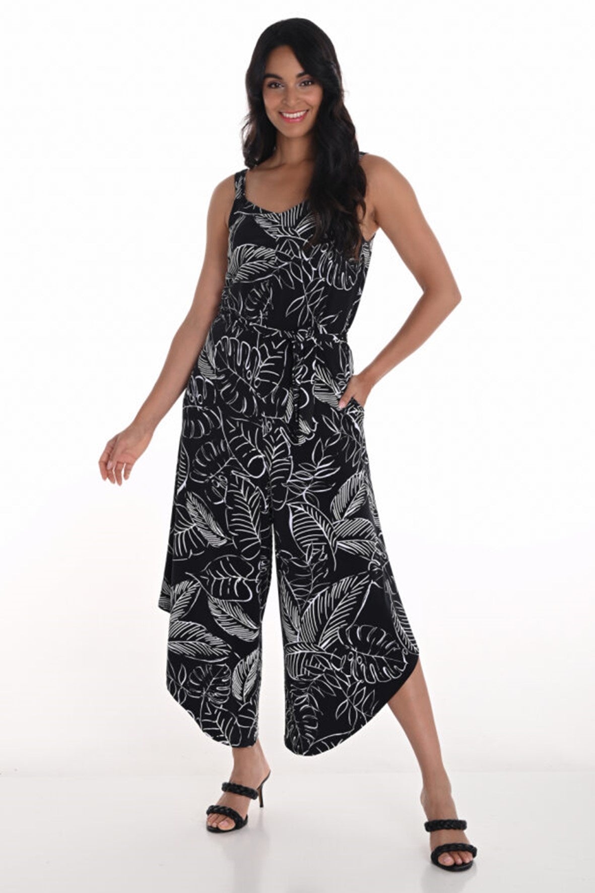 251355 Café Weekend S/Less Print Jumpsuit