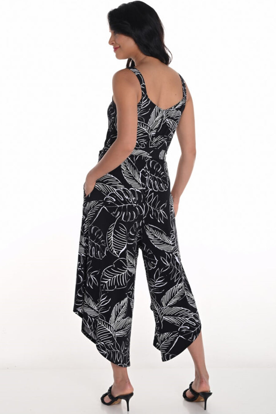 251355 Café Weekend S/Less Print Jumpsuit