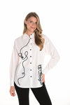 251556 Linier Line Print Shirt