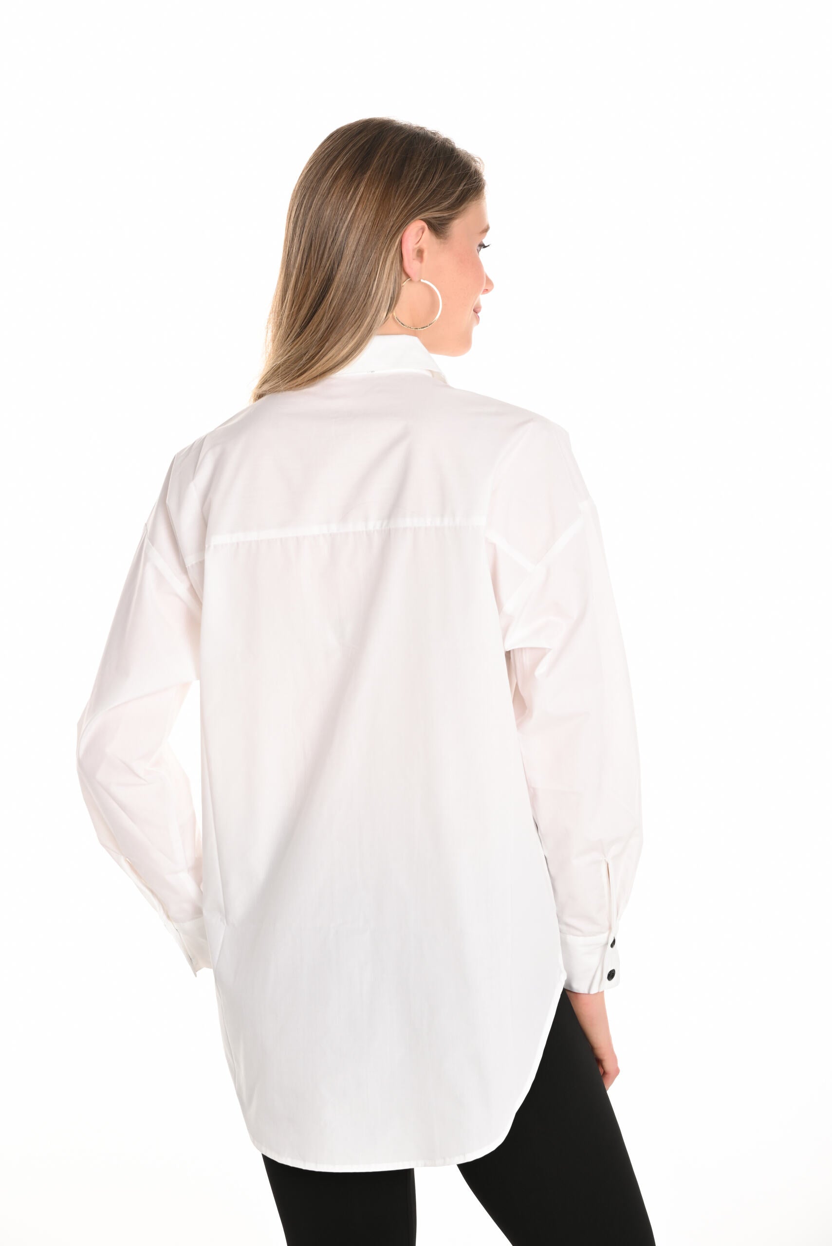 251556 Linier Line Print Shirt
