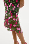 251762 Floral Mesh Shaped Tail Dress