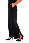 234282 Sequin Panel Split Hem Pant