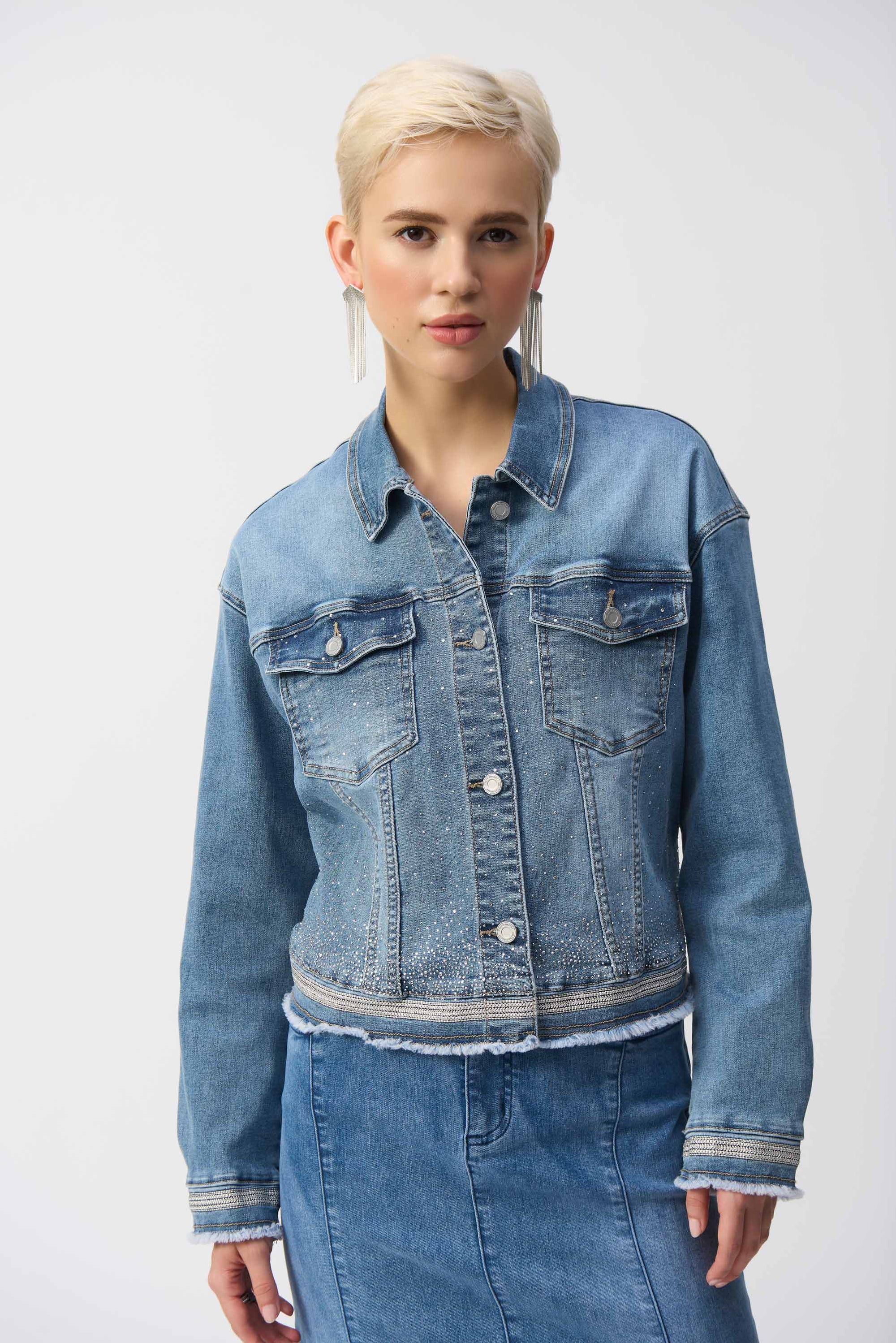 初売り 福袋 Fringe Gem Denim Boxy 251953 & Darling - Jacket Diamante ジャケット・アウター