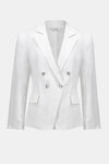 251962X White Denim Double Button Blazer