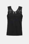 252076  Double  Lace V  S/less Top