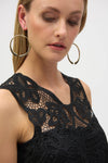 252076  Double  Lace V  S/less Top