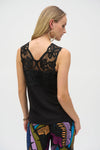 252076  Double  Lace V  S/less Top