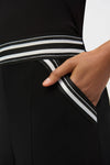 252153 Euro Knit Wide Leg Stripe Pocket Pants
