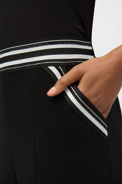 252153 Euro Knit Wide Leg Stripe Pocket Pants